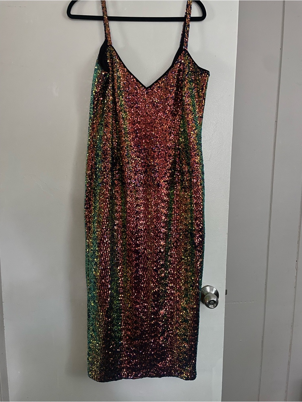 Sequined Duo-chrome Wiggle Dress
